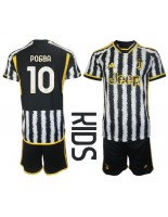 Juventus Paul Pogba #10 Domácí dres pro děti 2023-24 Krátký Rukáv (+ trenýrky)